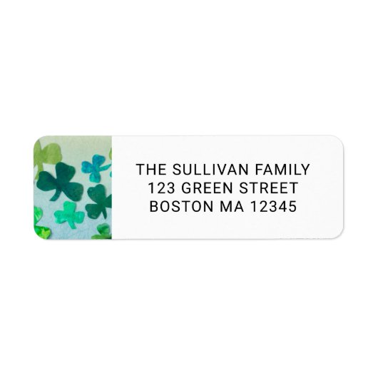 Shamrock Return-adres Etiket (Voorkant)