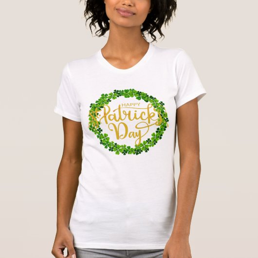 Shamrock Ring - Happy St. Patrick's Day T-shirt (Voorkant)