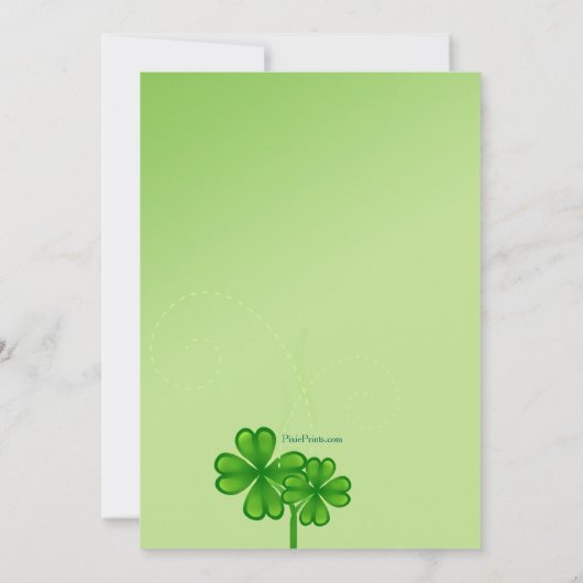 Shamrock Road St. Patrick's Day Party Invitation Kaart (Achterkant)