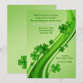 Shamrock Road St. Patrick's Day Party Invitation Kaart (Voorkant / Achterkant)