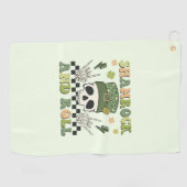 Shamrock & Roll - Skeleton Clover Golfhanddoek (Horizontaal)