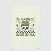 Shamrock & Roll - Skeleton Clover Golfhanddoek (Voorkant)
