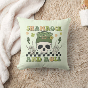 Shamrock & Roll - Skeleton Clover Kussen