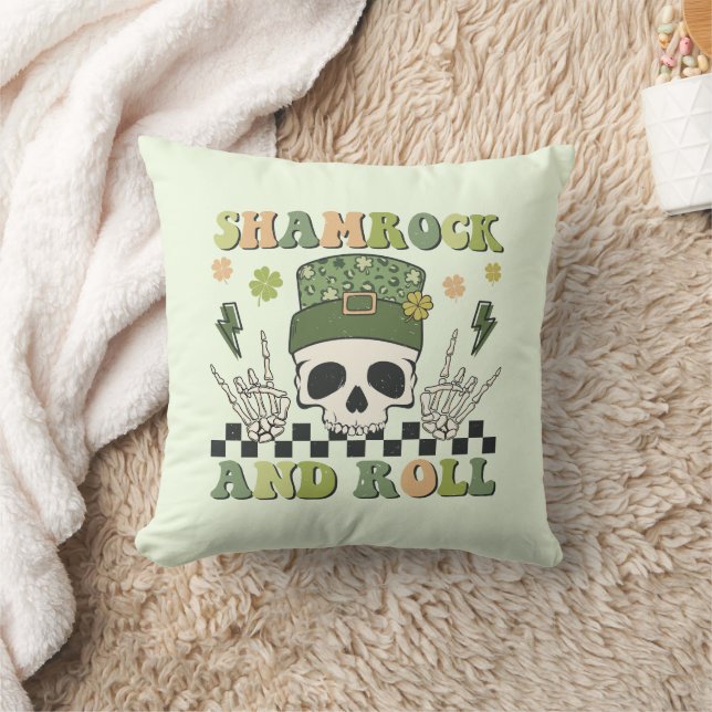 Shamrock & Roll - Skeleton Clover Kussen (Deken)