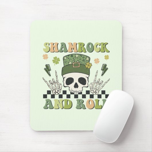 Shamrock & Roll - Skeleton Clover Muismat (Met muis)