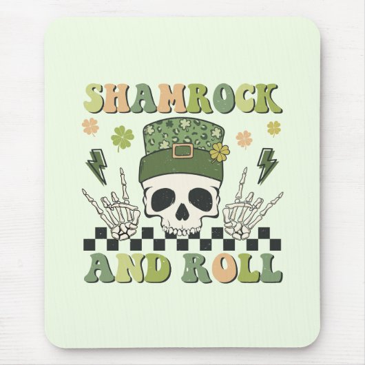 Shamrock & Roll - Skeleton Clover Muismat (Voorkant)