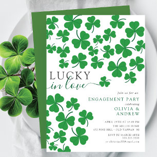 Shamrock Romance Gelukkig Verliefd Verloving Kaart