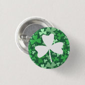 Shamrock Ronde Button 3,2 Cm (Voorkant /achterkant)