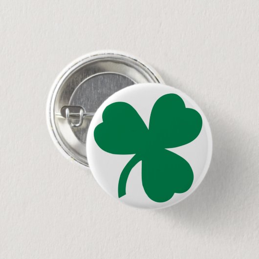 Shamrock Ronde Button 3,2 Cm (Voorkant /achterkant)