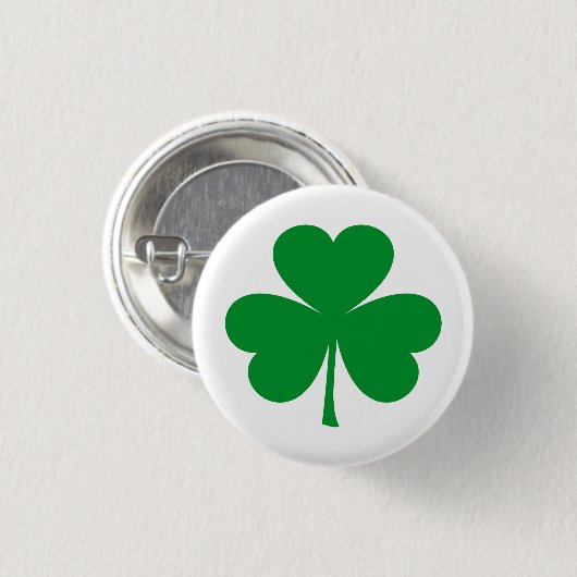 Shamrock Ronde Button 3,2 Cm (Voorkant /achterkant)