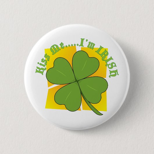 Shamrock Ronde Button 5,7 Cm (Voorkant)