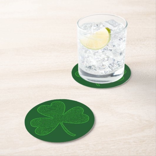 Shamrock Ronde Kartonnen Onderzetter (Insitu)