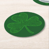Shamrock Ronde Kartonnen Onderzetter (Gebogen)