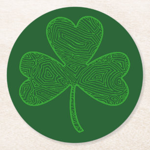 Shamrock Ronde Kartonnen Onderzetter
