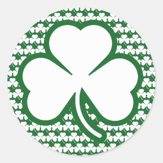 Shamrock Ronde Sticker (Voorkant)