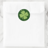 Shamrock Ronde Sticker (Tas)