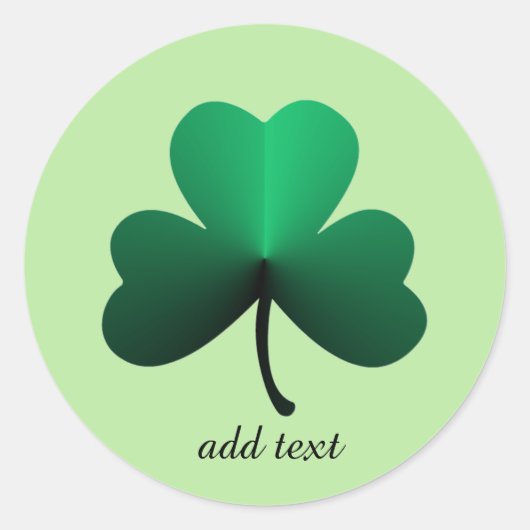 Shamrock Ronde Sticker (Voorkant)