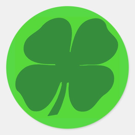 Shamrock Ronde Sticker (Voorkant)