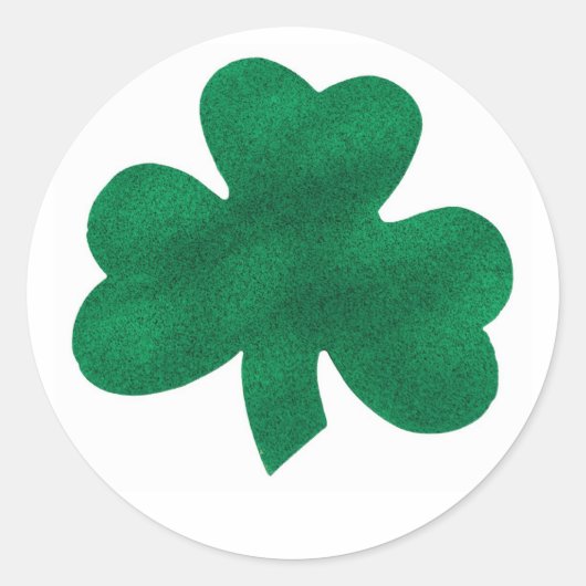 Shamrock Ronde Sticker (Voorkant)