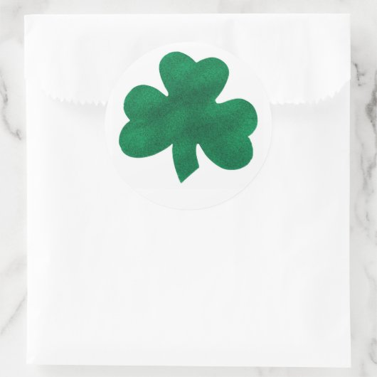 Shamrock Ronde Sticker (Tas)