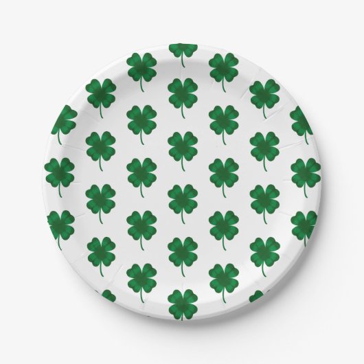 Shamrock Saint Patrick's Day Papieren Bordje (Voorkant)