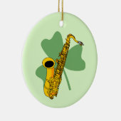 Shamrock-saxofoon Keramisch Ornament (Rechts)