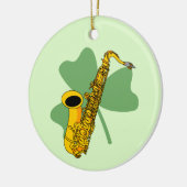 Shamrock-saxofoon Keramisch Ornament (Links)
