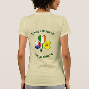 Shamrock Schotland Leeuw Rampant Ierland USA Dames T-shirt