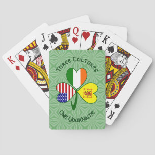 Shamrock Scot Leeuw Ierland USA Vlaggen Persoonlij Pokerkaarten