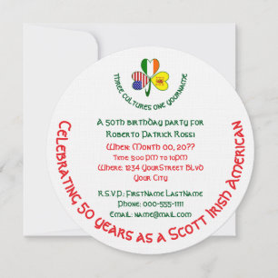 Shamrock Scott Leeuw, Ierland, VS Vlaggen Verjaard Kaart