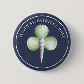 Shamrock Seashells St. Patrick's Day Button (Voorkant)