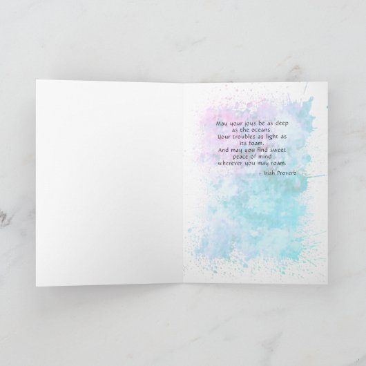 Shamrock Seashells St. Patrick's Day Kaart (Binnen)