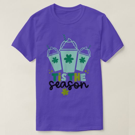 Shamrock shake the Season Coffee Happy St Patr T-shirt (Design voorkant)