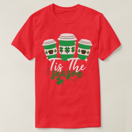 Shamrock shake the Season Coffee Happy St Patr T-shirt (Design voorkant)