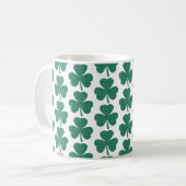 Shamrock Shape Plaid Classic Green Koffiemok (Voorkant links)