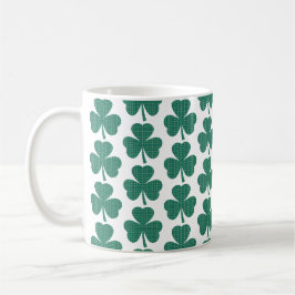 Shamrock Shape Plaid Classic Green Koffiemok