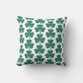 Shamrock Shape Plaid Classic Green Kussen
