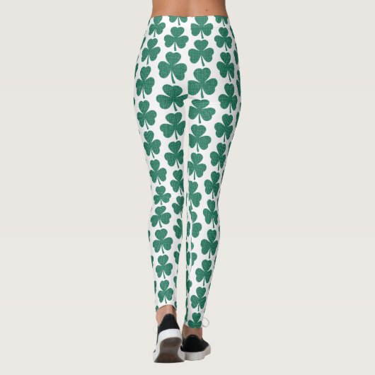 Shamrock Shape Plaid Classic Green Leggings (Achterkant)