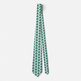 Shamrock Shape Plaid Classic Green Neck Tie Stropdas
