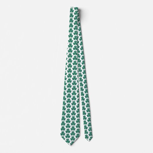 Shamrock Shape Plaid Classic Green Neck Tie Stropdas (Voorkant)
