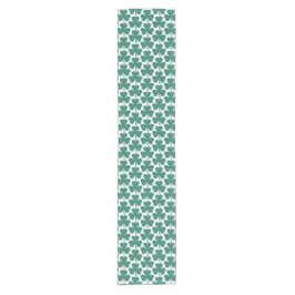 Shamrock Shape Plaid Classic Green Table Runner Korte Tafelloper