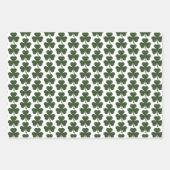 Shamrock Shape Plaid Dark Green Inpakpapier Vel (Voorkant 2)