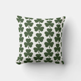 Shamrock Shape Plaid Dark Green Kussen