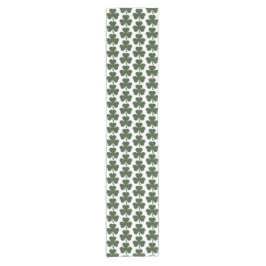 Shamrock Shape Plaid Dark Green Table Runner Korte Tafelloper