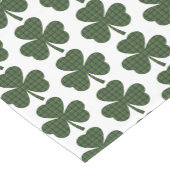 Shamrock Shape Plaid Dark Green Table Runner Korte Tafelloper (Hoek)