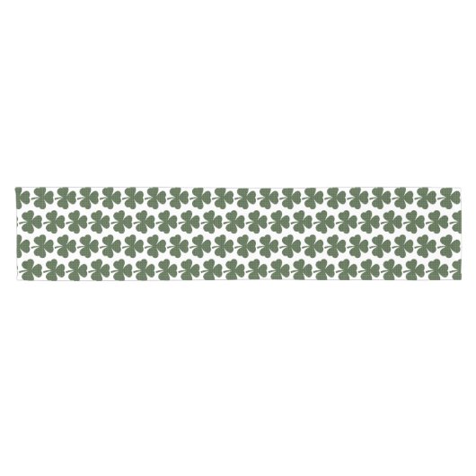 Shamrock Shape Plaid Dark Green Table Runner Korte Tafelloper (Horizontaal)