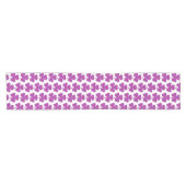Shamrock Shape Plaid Pink Purple Table Runner Korte Tafelloper (Horizontaal)