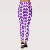 Shamrock Shape Plaid Purple Leggings (Achterkant)