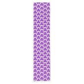 Shamrock Shape Plaid Purple Table Runner Korte Tafelloper (Voorkant)