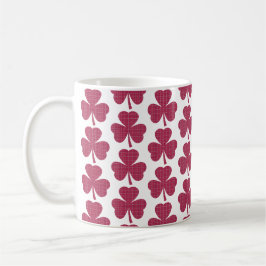 Shamrock Shape Plaid Red Koffiemok